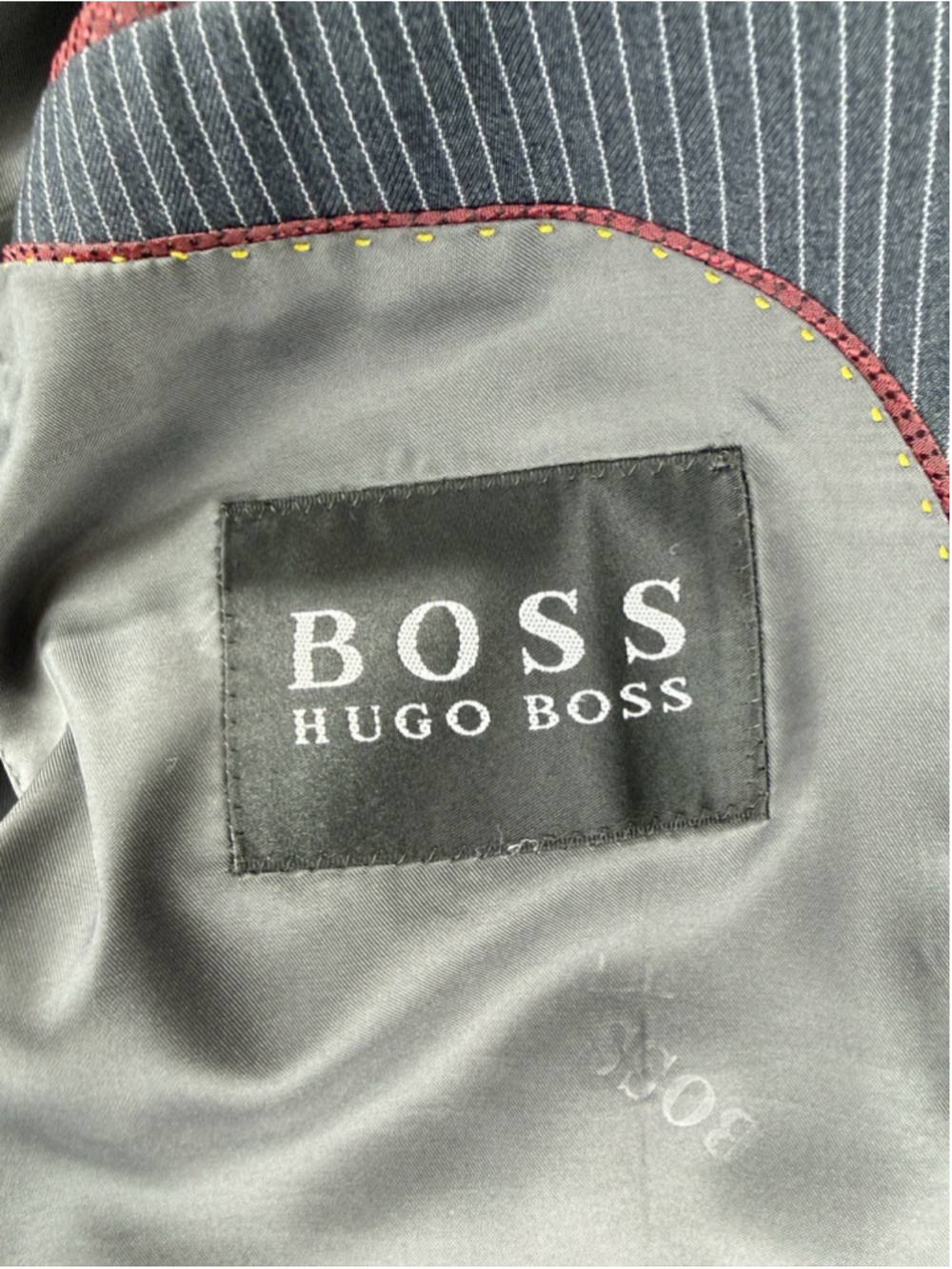 Boss Hugo Boss 2 Piece Set Pinstripe Men 85% Wool, 15% Polyester - Picture 13 of 16